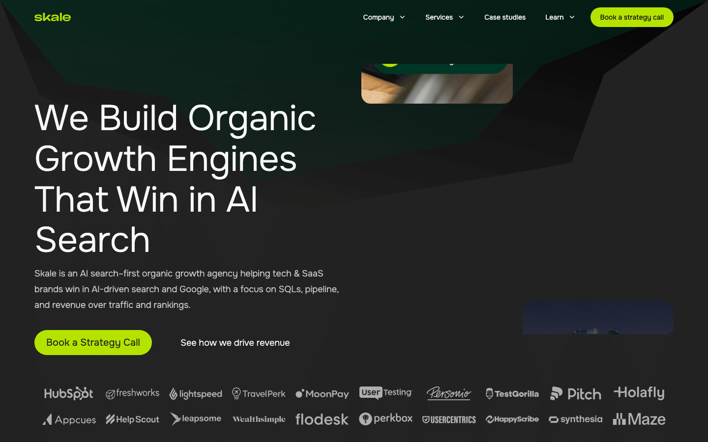 Homepage of Skale